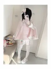 可愛いデザイン！ロリータ風リボン付き春用コート【フレッシュスタイル】