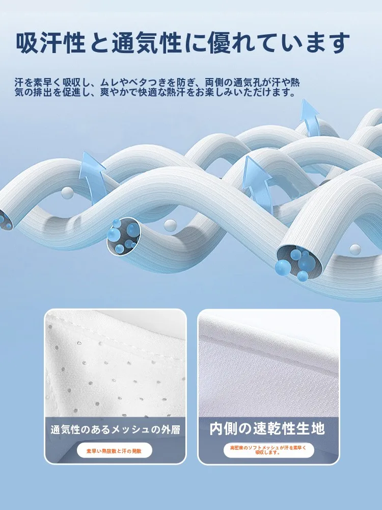 通気性に優れた空頂日除けキャップ　FIZZCOCOの夏用球類運動用モデル