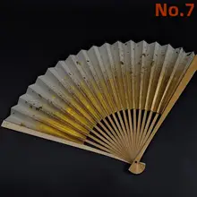 華やかな金箔が施された中国風折り扇【玉竹製・入門用】