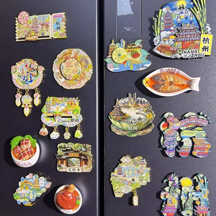 杭州旅行の3Dデザイン冷蔵庫マグネット【個性的な記念品・装飾用】