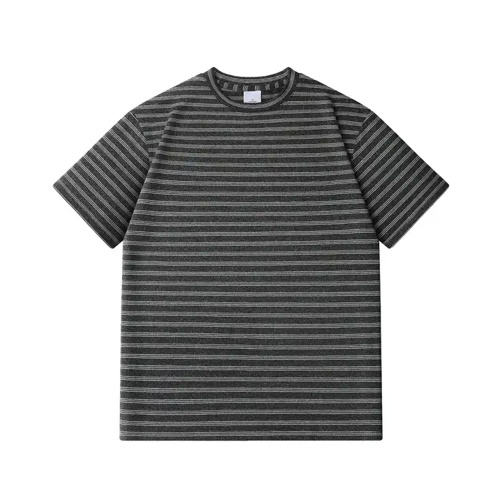 レトロストライプの半袖Tシャツ【ユニセックス・フィット・夏用】