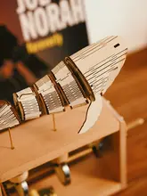 オルゴール 手動クジラ ミュージックボックス 機械組み立て 木製