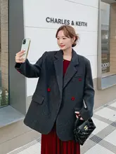 グレーのスリムフィットデザインウールコート【レディース・秋冬用・厚手】