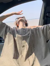 アメリカンビンテージスタイルのプリント半袖Tシャツ【落ち感のあるルーズフィット・春夏用】