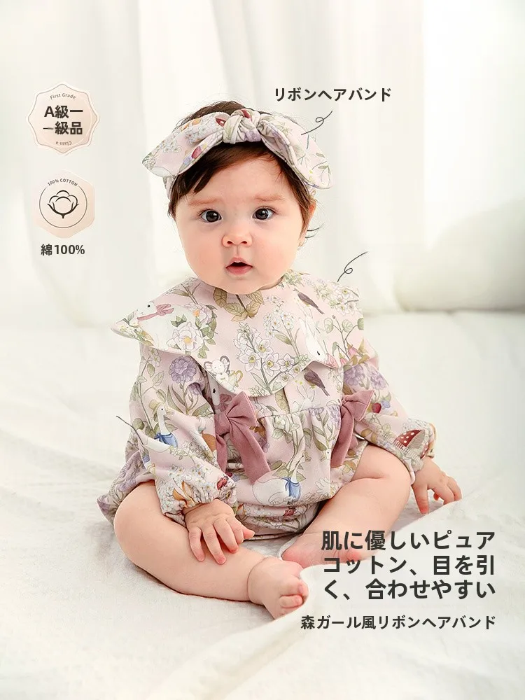 かわいい森風幼児用ヘアバンド：リボンデザインで女の子に最適な多用途ヘッドドレス