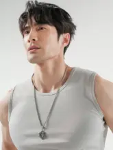 夏用 液氨棉製 メンズ ワイドストラップ ノースリーブタンクトップ【快適な通気性・スポーツ用】