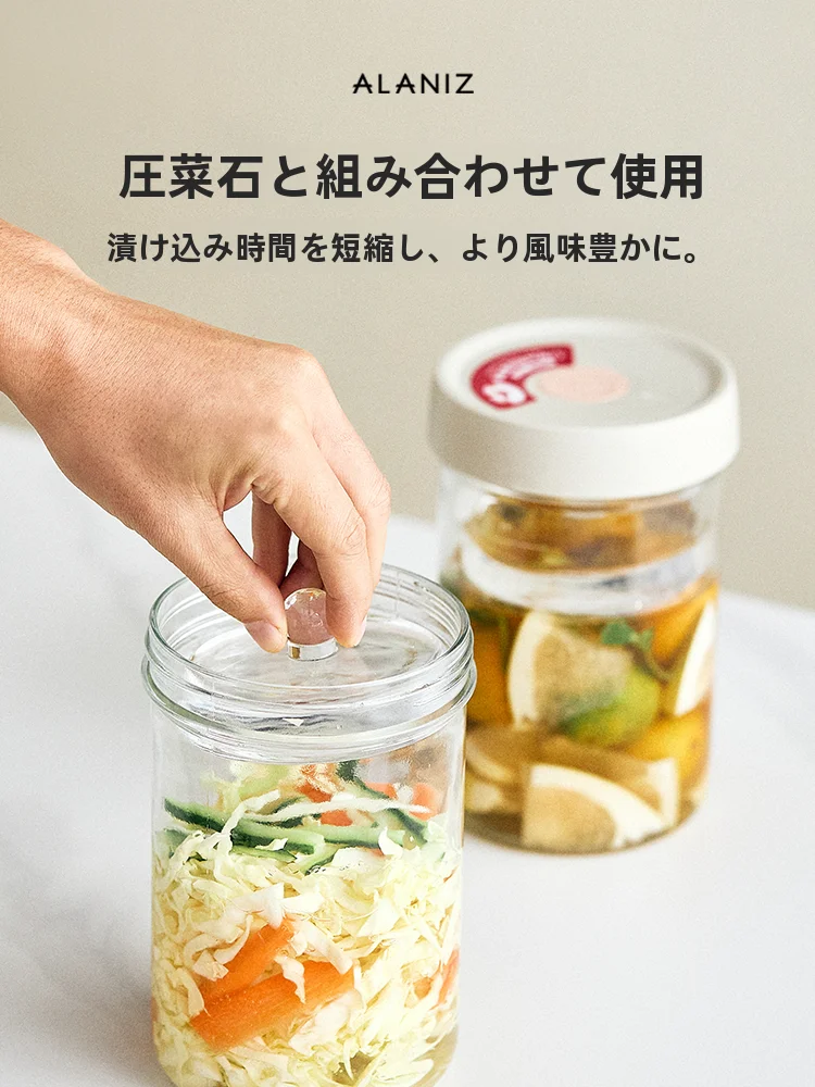 食品グレードのガラス密封容器：透明蓋付きで冷蔵冷凍も安心
