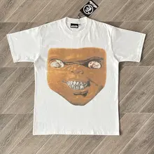 ハロウィンデザインの洗いざらしコットン半袖Tシャツ