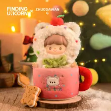 ユニコーンデザインのぬいぐるみ吊り下げカード【冬用・癒し系・かわいい】