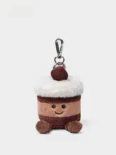 チョコレートケーキキーリング【ふわふわのぬいぐるみ・カップル向け】【誕生日ギフト】