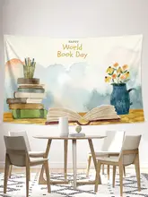 読書の日イベント用壁掛け装飾ポスター【図書館・カフェ・書店に最適】