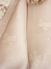 重厚な刺繍が施された雪紡生地 夏用 花柄の漢服用生地【防晒機能付き】