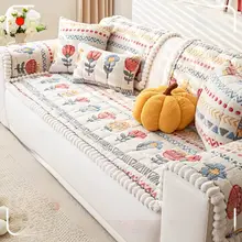 冬用 ミルクベルベットソファクッション【カートゥーンデザイン・厚手・滑り止め】（セットアップ対応）