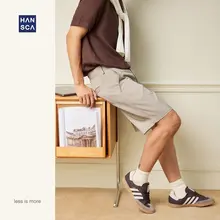 極上の柔らかさ！天絲製 メンズ 夏用フィットショートパンツ【薄手・ストレート・大きいサイズ】