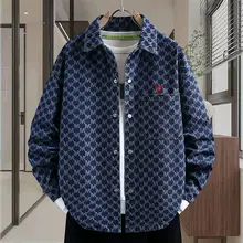 カジュアルデニムジャケット【メンズ用・襟付き・ゆったりデザイン】