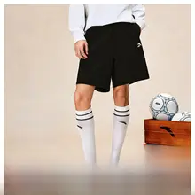 カジュアルサッカー風ショートパンツ【男女兼用・夏用・ゆったりしたカラー編み入り】（セットアップ対応）