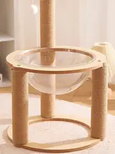 キャットタワー一体型爪とぎ【耐久性・立式・スリムデザイン】