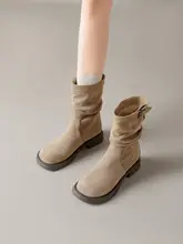 平底美ラードブーツ【冬用・女性・ライディングスタイル・ショートブーツ】