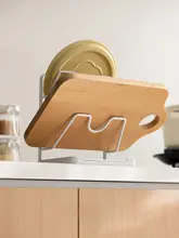 Lazy Corner 蓋立て まな板スタンド 卓上ラック 穴あけ不要 シンプル キッチン収納 蓋 まな板 フライ返し
