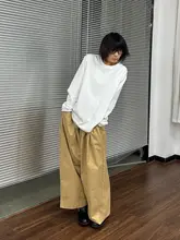 フラワーベースパンツ 三色 ウエストゴム パンツ バギーパンツ