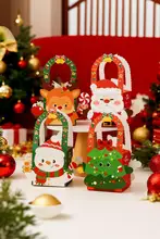 クリスマス用アップルギフトボックス【カートゥーン雪だるま・お菓子・子供向け】