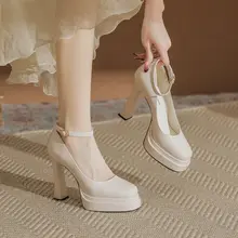 防水台付きマリージェーンシューズ【漆皮・セクシー・太ヒール・パフォーマンス用】