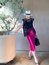 レディース 夏用 ノースリーブ レース トップス【カジュアル・不規則デザイン・バタフライシルエット・ストラップ付き】