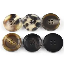 黒色樹脂ボタン【男性用スーツ・女性用ウールコートに最適・丸型】