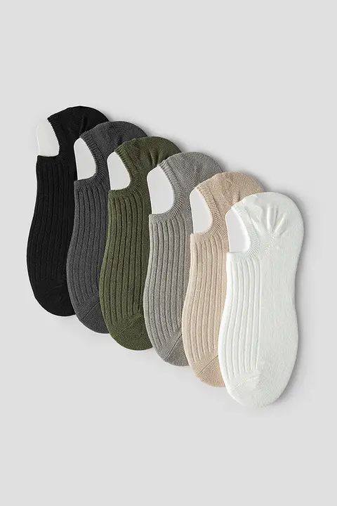 メンズショートソックス【薄手・純綿・抗臭・吸汗・黒白無地・隠しデザイン】