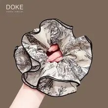 優雅な水墨画風のヘアゴム【おしゃれ・低ポニーテール用】