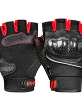 夏用 バイク用ハーフフィンガーグローブ【カーボンファイバー・通気性メッシュ・男女兼用】