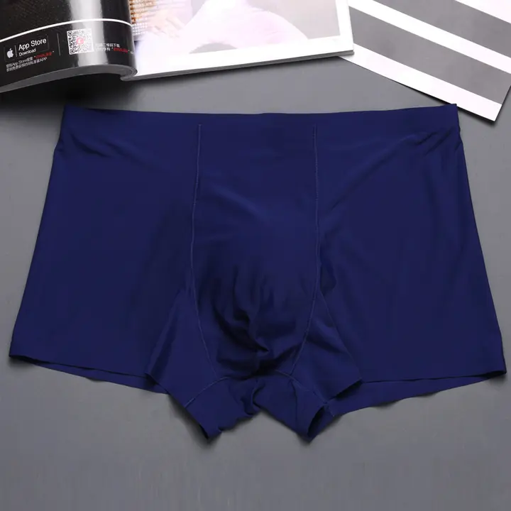 極上の柔らかさの無痕男士平角パンツ【通気性・中腰・単色・一枚仕立て】