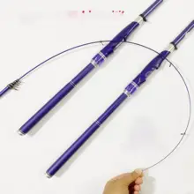紫色の磯釣り竿【柔らかいデザイン・全遊動タイプ】