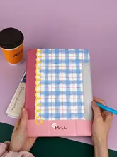 可愛いデザインのiPadケース【回転マグネット・チェック柄・ペンホルダー付き・アクリル製】