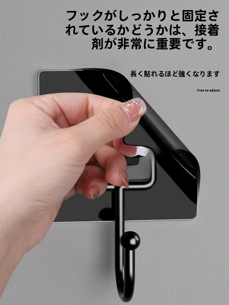 強力粘着フック：穴あけ不要で5000gまで耐荷重のキッチン・バスルーム用フック