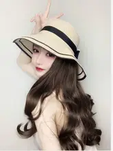 ファッションウィッグ帽子【夏用・長い巻き髪・取り外し可能・トレンド・全頭対応】