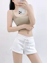 ウエストゴム付きサイドスリットスポーツショートパンツ【夏用・レディース・カジュアル】