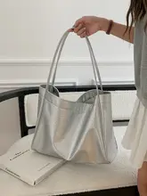 レトロな大容量トートバッグ【肩掛け・通勤向け・ファッションスタイル】