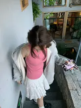 Hhyii 白色コットンレースケーキスカート【春秋用・ふんわり・エレガント】