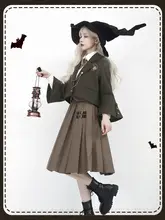 オリジナルデザインの学院風ハロウィン衣装【秋冬用・長袖・ブラウスとスカートの組み合わせ】（セットアップ対応）