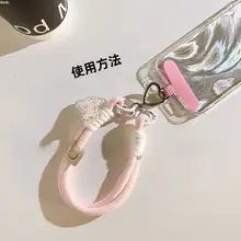 編み込みストラップ 携帯電話ストラップ レディース 手首用 ストラップ モバイルアクセサリー ストライプ ランニングウサギ ストラップ 回転可能 学生用 バックパックストラップ キー アクセサリー