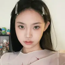 メタル前髪クリップ【デザインカット・シルバー・横型・韓国風】