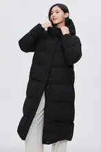 極上の柔らかさのフード付き中長丈H型ダウンコート【優れた着心地】