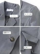 秋冬用 学院風ジャケット【小柄向け・日系デザイン・ダブルブレスト】（セットアップ対応）