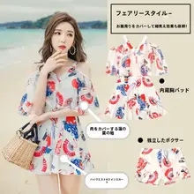 親子用水着【分体型・華やかなデザインの女の子用】（セットアップ対応）