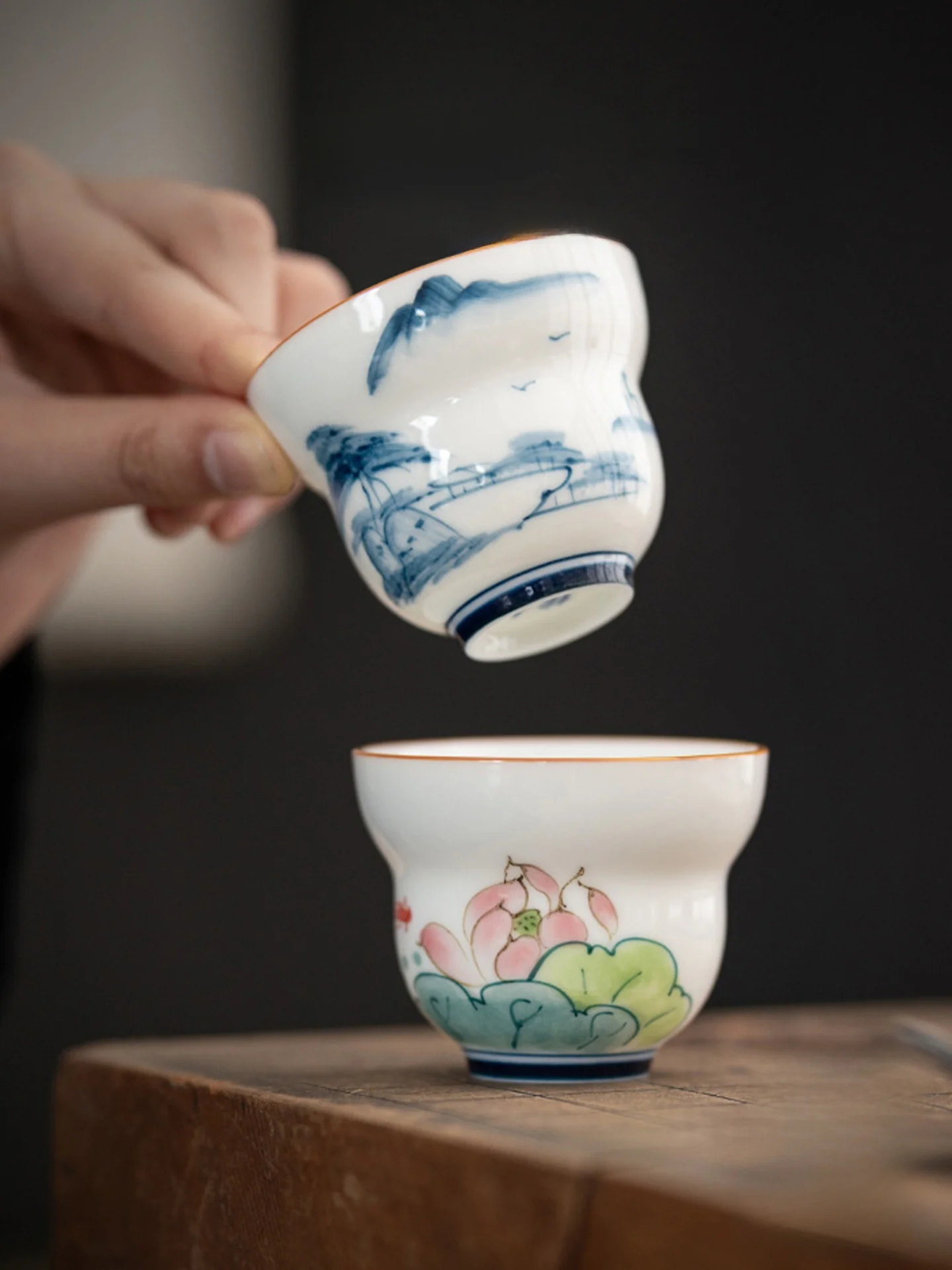 手描き功夫茶カップ【白磁製・羊脂玉風】：中式風茶器のデザインと実用性を徹底解説