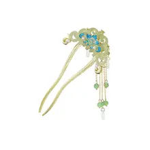 流れる房飾りの古風スタイルヘアクリップ【高級感・国風・漢服用】