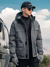 工事用ダウンジャケット【フード付き・保温・冬用・白鹅绒使用】