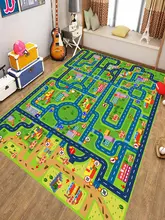 幼児用カートンラグ【交通テーマ・遊び場・家庭用・親子向け】