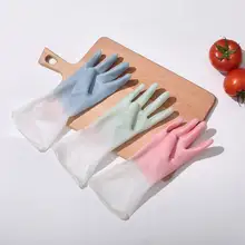 手袋 家事/洗濯/食器洗い/キッチン清掃 厚手 耐久性 耐摩耗 カラーブロック